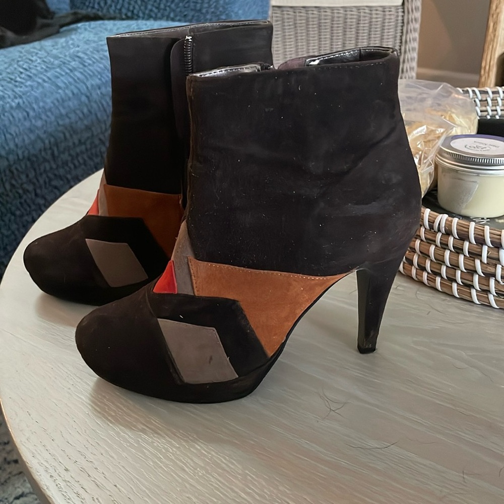 Sz 6 Sacha London Jero Boots Booties Ankle Suede Brown Womens